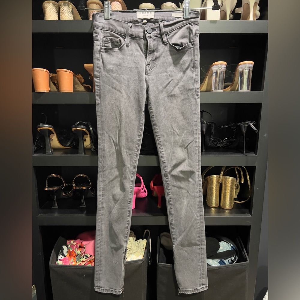 Frame skinny grey wash denim (size 25) $65